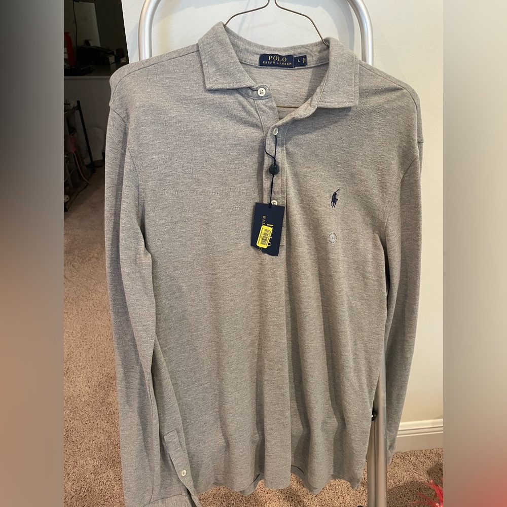 Men’s long sleeve polo